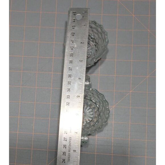 Vintage Fostoria American Clear Glass Cream & Sugar Set - Picture 8 of 12